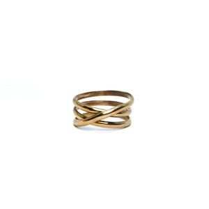 Gold Three Coil Ring (Made in Boston)